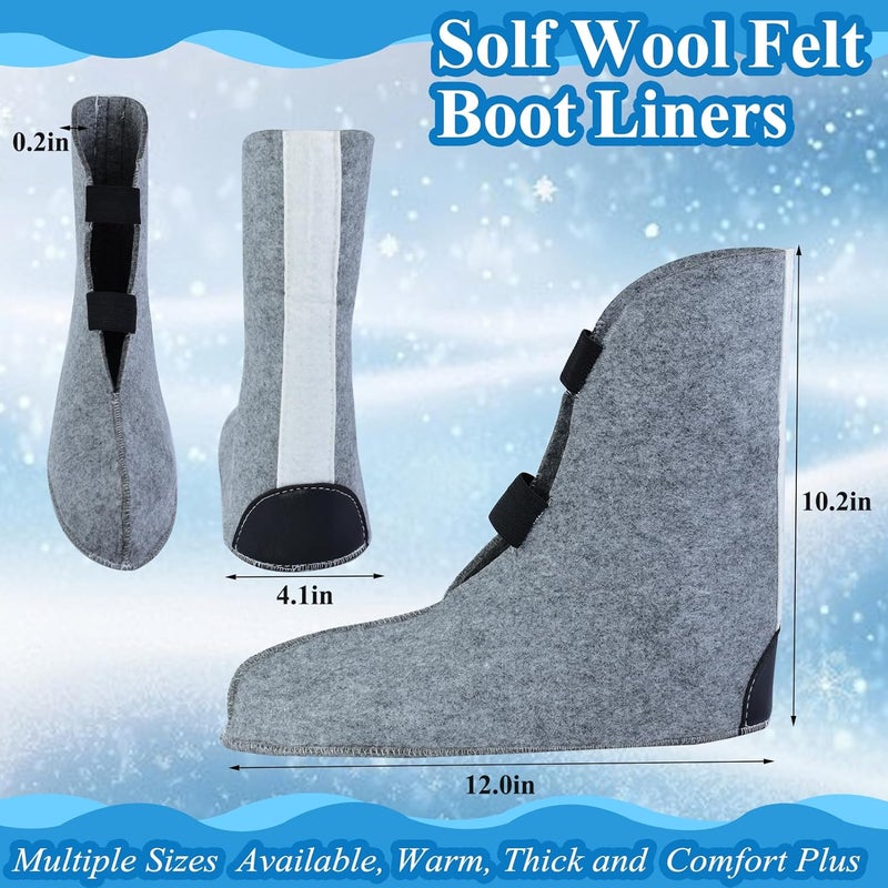 Waybas Replacement Felt Boot Liner for Men Women, Wool Blend High Winter Boot Insulator for Hunting Fishing Hiking Snow Work - Image 2